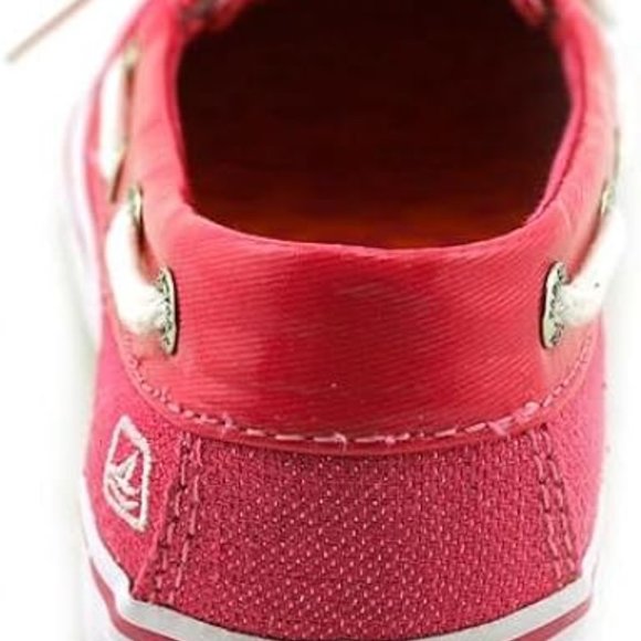 Sperry Top-Sider Biscayne 1 Eye Toddler Moc Toe Canvas Pink Boat Shoe Size 6.5M - Picture 2 of 8